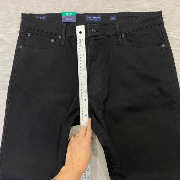 Lucky Brand 410 Jeans Mens 38 x 30 Black Denim Pants Straight Leg - Picture 11 of 14